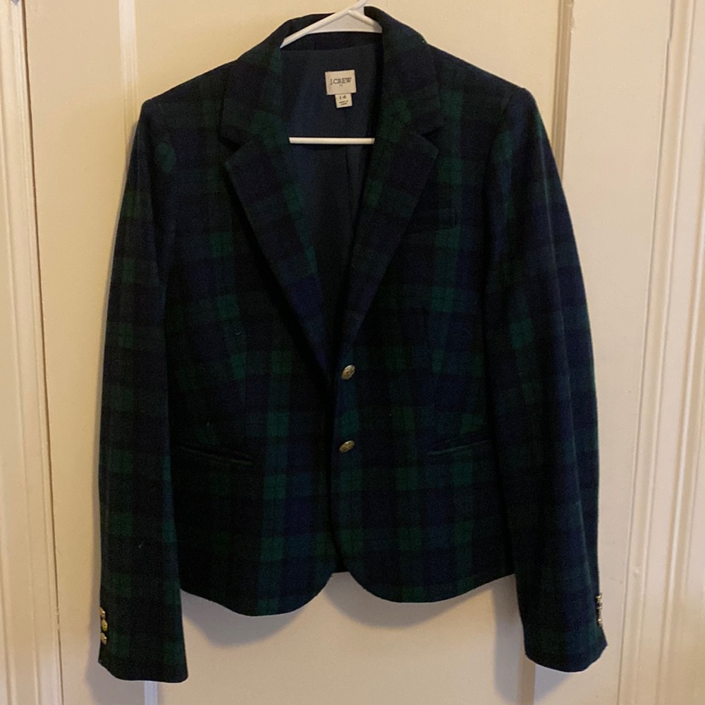 Jcrew black watch blazer